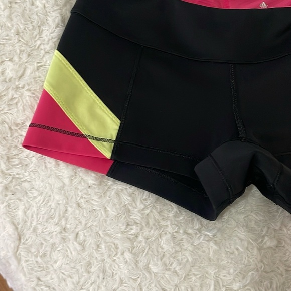 Adidas Women's Black and Pink Athletic Shorts - Picture 4 of 9